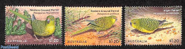 Australia 2024 Ground Parrots 3v, Mint NH, Nature - Birds - Parrots - Nuevos