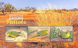 Australia 2024 Ground Parrots S/s, Mint NH, Nature - Birds - Parrots - Nuevos