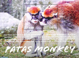 Ghana 2023 Patas Monkey S/s, Mint NH, Nature - Monkeys - Autres & Non Classés