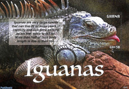 Ghana 2023 Iguanas S/s, Mint NH, Nature - Reptiles - Sonstige & Ohne Zuordnung