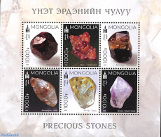 Mongolia 2023 Precious Stones 6v M/s, Mint NH, History - Geology - Mongolie