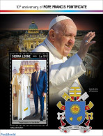 Sierra Leone 2023 Pope Francis, Mint NH, History - Religion - American Presidents - Pope - Papas