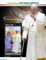 Sierra Leone 2023 Pope Francis, Mint NH, History - Religion - Kings & Queens (Royalty) - Pope - Familles Royales