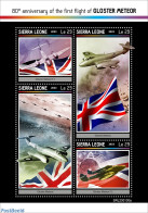 Sierra Leone 2023 Gloster Meteor, Mint NH, History - Transport - Militarism - Aircraft & Aviation - Militares