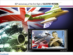 Sierra Leone 2023 Gloster Meteor, Mint NH, History - Transport - Militarism - Aircraft & Aviation - Militares