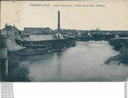 18 . Cher  : Vierzon  Ville : Usine élévatoire , Le Cher . - Vierzon