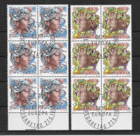 Schweiz 1986 Europa/Cept Mi.Nr. 1315/16 Kpl. 6er Blocksatz Gestempelt - Used Stamps