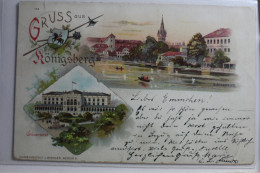 AK Königsberg I. Pr. Mehrbildkarte (Universität Usw.) 1897 Gebraucht #PG831 - Ostpreussen