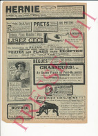 Publicité 1911 Articles Pour écoliers Matériel Scolaire Plumier Cartables Porte-musique Vivier Port-Haliguen Quiberon - Reclame