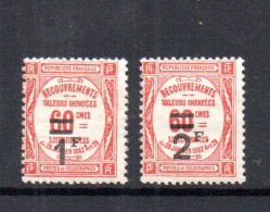Frankreich 1926 P 55/56 Portomarke Mit Aufdruck Ungebraucht/MLH - 1859-1959 Neufs