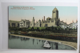 AK Brüssel 1910, Pavillions Italien Uruguay Et Herstal Ungebraucht #PH512 - Autres & Non Classés