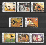 Disney Set Grenada Gr 1993 Micky Mouse Movie Clips MNH - Disney