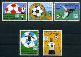 Elfenbeinküste 552-556 Postfrisch Fußball #GB623 - Côte D'Ivoire (1960-...)