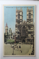 AK London Westminster Abbey, St. Margarets Church- Big Ben 1954 Gebraucht #PH658 - Altri & Non Classificati