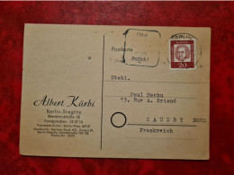 Lettre Allemagne 1963 CARTE ENTETE ALBERT KURBI BERLIN STEGLITZ - Autres & Non Classés