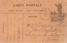 Carte FM " Au Clairon." Pour Lons Le Saunier. - Guerre De 1914-18