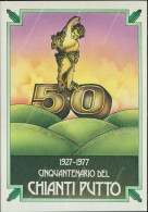 Cr409 Cartolina Cinquantenario 1927-1977 Del Chianti Putto Vino Firenze - Firenze (Florence)