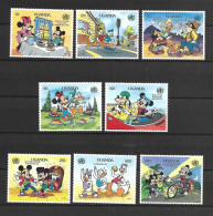 Disney Set Uganda 1990 World Health Organization MNH - Disney