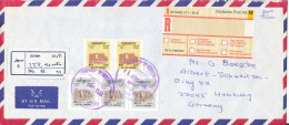 Jordan Registered Air Mail Cover Sent To Germany 14-3-1998 - Giordania