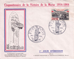 1er Jour, Cinquantenaire De La Victoire De La Marne - 1960-1969