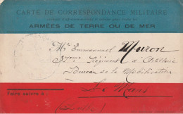 Carte FM Tricolore Pour Le Mans. - Guerra Del 1914-18