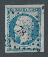 BM-55: FRANCE:  N° 15 Obl  Pc 78 - 1853-1860 Napoleon III
