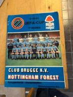 Club Brugge Programma Nottingham Forest UEFA Cup 1984 - Otros & Sin Clasificación