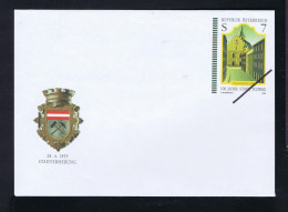 Sp10581 AUTRICHE  Parish Church Architecture "city Elevation 1899-1999" City Of Schwaz PROOF Cover Postal Stationery - Chiese E Cattedrali