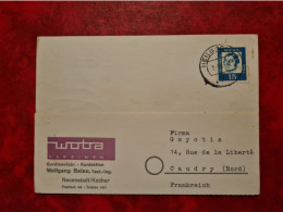 Lettre Allemagne 1963 CARTE ENTETE WOBA GARDINEN ENTETE WOLFGANG BALAU NEUENSTADT KOCHR - Other & Unclassified