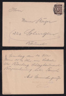 All. Besetzung 1946 10Pf EF Orts Postkarte SOLINGNEN - Covers & Documents