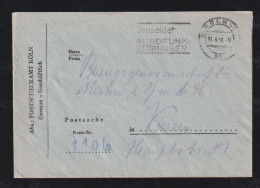 All. Besetzung 1946 Postsache Brief Postscheckamt Köln X VIERSEN - Storia Postale
