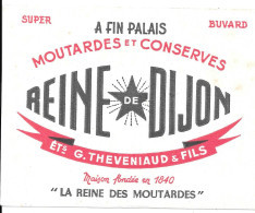 Super  Buvard  A FIN PALAIS  MOUTARDES Et CONSERVES - RENE De DIJON - Ets G.THEVENIAUD & FILS - Autres & Non Classés