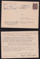 All. Besetzung 1947 10Pf EF Orts Postkarte HAMBURG - Cartas & Documentos