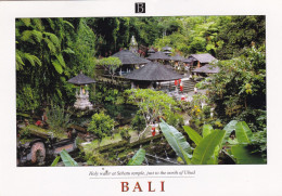 INDONESIE. BALI (ENVOYE DE). " HOLI WATER  AT SEBATU TEMPLE  ".ANNEE 2009 + TEXTE + TIMBRES. FORMAT 16.5x11.5 Cm - Indonesië