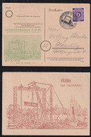 All. Besetzung 1947 Postkarte KÖLN Im AUFBAU Brücken Bau - Cartas & Documentos