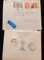 C) 1970. SYRIA. AIRMAIL ENVELOPE SENT TO USA. FRONT AND BACK. MULTIPLE STAMPS.  2ND CHOICE - Siria