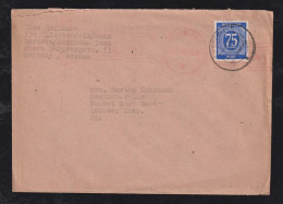 All. Besetzung 1947 Censor Brief 75Pf LICHTENFELS X ANDOVER USA Kulmbach Civil Censor - Lettres & Documents