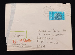 C) 1969. NORWAY. AIRMAIL ENVELOPE SENT TO USA. 2ND CHOICE - Andere & Zonder Classificatie