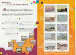 Feuillet Collector Normandie Berceau Des Impressionnistes France 2010 IDT L P 20gr 10 Timbres Autoadhésifs N°47 - Collectors