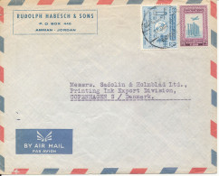Jordan Air Mail Cover Sent To Denmark 24-6-1967 - Jordan