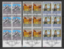 Schweiz 1975 Europa/Cept Mi.Nr. 1050/52 Kpl. 6er Blocksatz Gestempelt - Usados