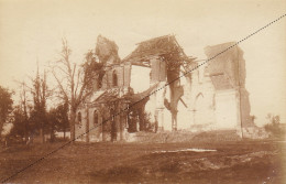 Photo Guerre 14-18 WWI Ruines église De Frise Somme - War, Military