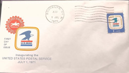 C) 1971. UNITED STATES. FDC. INAUGURATION OF THE POSTAL SERVICE. XF - Other & Unclassified