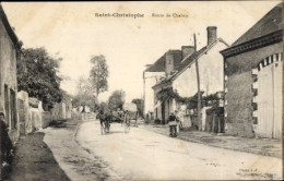 CPA Saint Christophe Indre Et Loire, Route De Chabris - Sonstige & Ohne Zuordnung