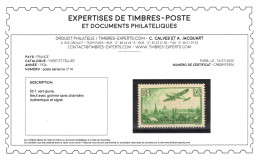 YV PA 14 N** MNH Luxe , Signé CALVES + Certificat , Cote 2000 Euros - 1927-1959 Mint/hinged