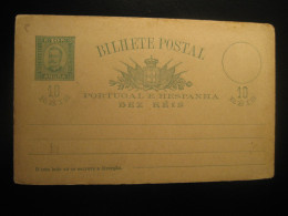 ANGRA 10R Bilhete Postal + Spain Postal Stationery Card Slight Faults Portuguese Colonies Portugal AZORES Area - Angra