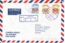 Jordan Registered Air Mail Cover Sent To Germany 29-10-1997 - Jordanië