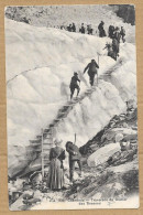 CHAMONIX TRAVERSEE DU GLACIER DES BOSSONS 1908 N°H557 CON SEGNATASSE - Chamonix-Mont-Blanc