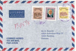 Jordan Registered Air Mail Cover Sent To Germany - Giordania