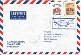 Jordan Registered Air Mail Cover Sent To Germany 10-4-1996 - Jordan